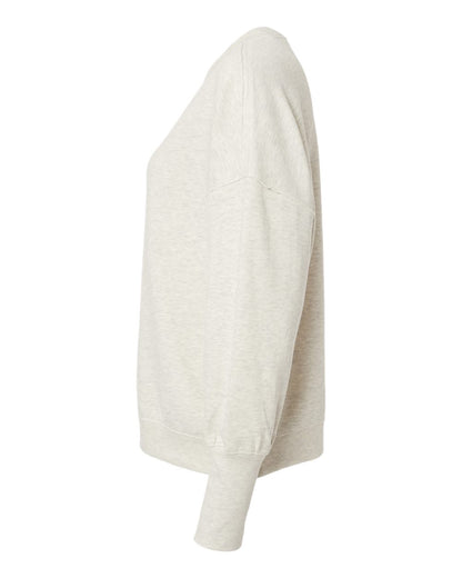 MV Sport Women's Sueded Fleece Crewneck Sweatshirt W22712 #color_Oatmeal