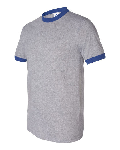 Augusta Sportswear 50/50 Ringer T-Shirt 710 #color_Athletic Heather/ Royal