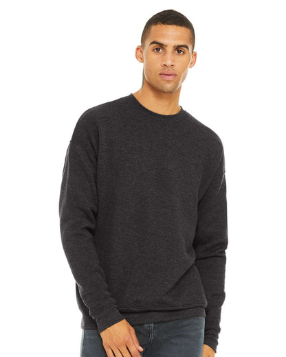 BELLA + CANVAS Sponge Fleece Drop Shoulder Crewneck Sweatshirt 3945 #colormdl_Dark Grey Heather