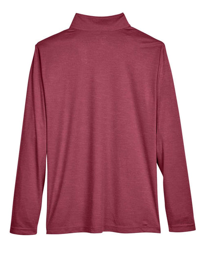 Team 365 Men's Zone Sonic Heather Performance Quarter-Zip Pullover TT31H #color_Sport Maroon Heather