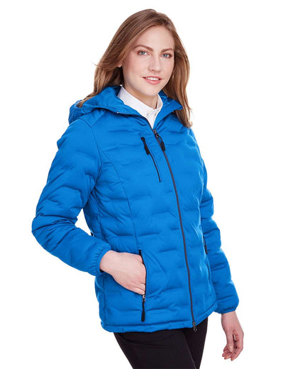 North End Women's Loft Puffer Jacket NE708W #colormdl_Olympic Blue/ Carbon