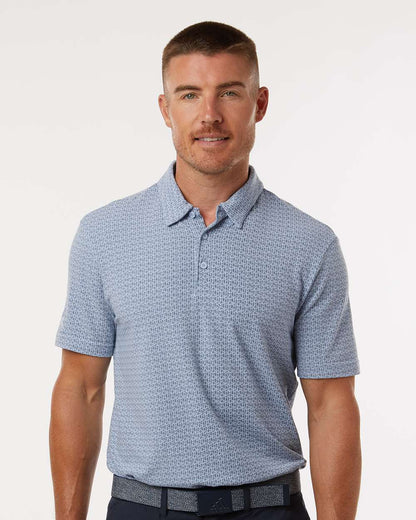 Adidas Men's Blended Printed Polo A702 #colormdl_Blue Dawn Melange