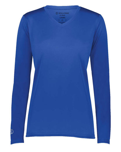 Holloway Women's Momentum Long Sleeve V-Neck T-Shirt 222824 #color_Royal