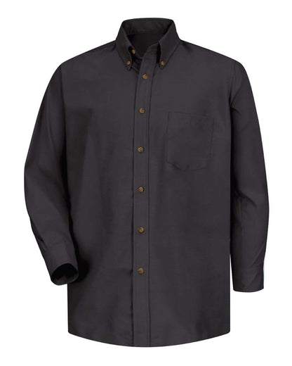 Red Kap Men's Poplin Dress Shirt SP90 #color_Black - Sleeve 36/37