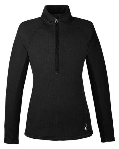 Spyder Women's Constant Half-Zip Pullover Sweater S16562 #color_Black