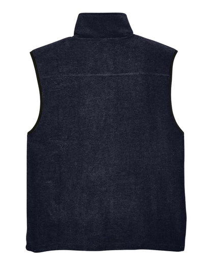Harriton Unisex Fleece Full-Zip Vest M985 #color_Navy