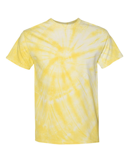 Dyenomite Cyclone Pinwheel Tie-Dyed T-Shirt 200CY #color_Pale Yellow