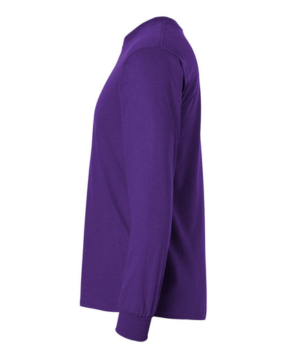 Gildan Unisex Ultra Cotton® Long Sleeve T-Shirt 2400 #color_Purple