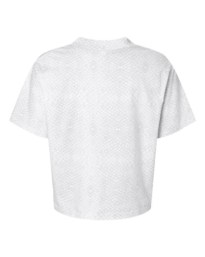 LAT Women's Boxy Tee 3518 #color_White Reptile
