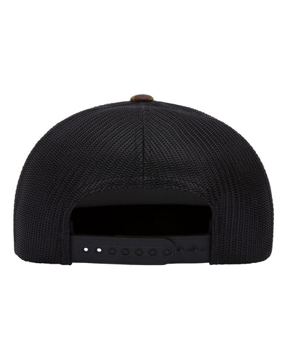 YP Classics Five-Panel Classic Trucker Cap 6006 #color_Green Camo/ Black
