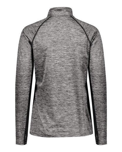Holloway Women's Electrify CoolCore® Quarter-Zip Pullover 222774 #color_Black Heather