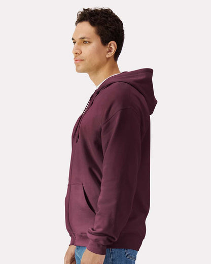 Gildan Unisex Softstyle® Full-Zip Hooded Sweatshirt SF600 #colormdl_Maroon