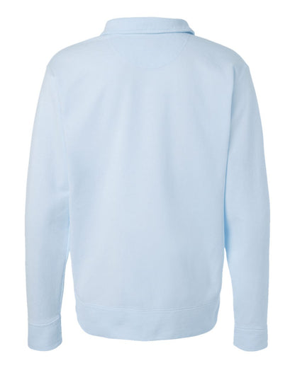 ComfortWash by Hanes Unisex Garment-Dyed Polo Collar Sweatshirt GDH490 #color_Soothing Blue