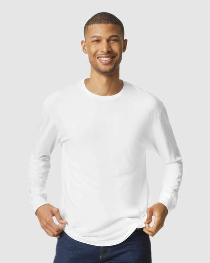 Gildan Softstyle® CVC Long Sleeve T-Shirt 67400 #colormdl_White