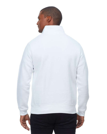 Threadfast Apparel Unisex Ultimate Fleece Quarter-Zip Sweatshirt 320Q #colormdl_White