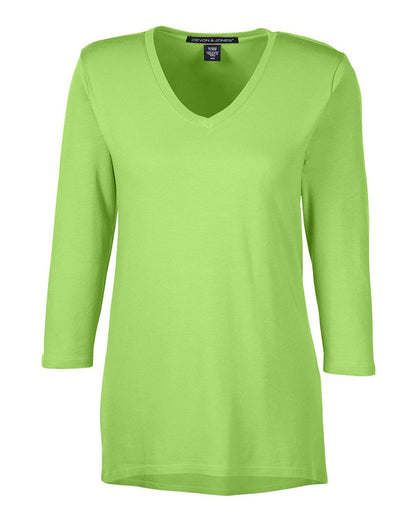 Devon & Jones Women's Perfect Fit™ Bracelet-Length V-Neck Top DP184W #color_Lime