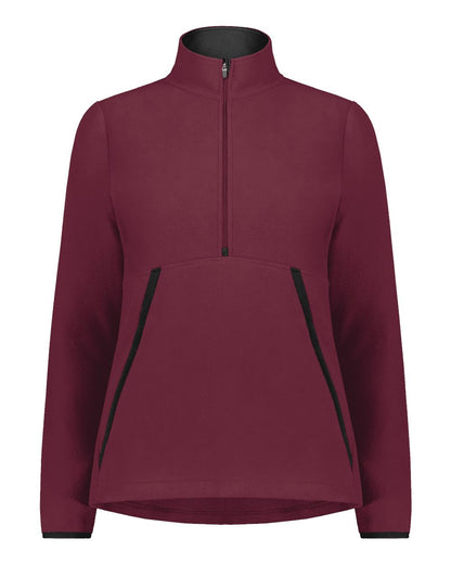 Augusta Sportswear Eco Revive™ Women's Polar Fleece Quarter-Zip Pullover 6857 #color_Maroon