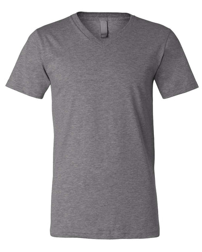 BELLA + CANVAS Unisex Heather CVC V-Neck Tee 3005CVC #color_Deep Heather