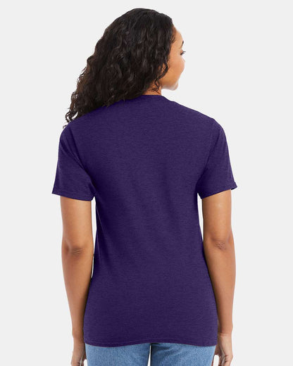 Hanes Unisex Beefy-T® T-Shirt 5180 #colormdl_Grape Smash Heather