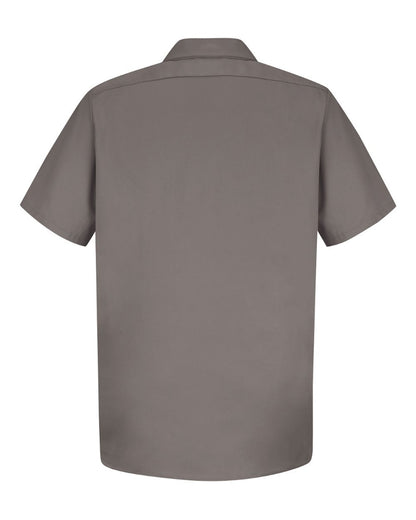 Red Kap Men's Tall Cotton Short Sleeve Uniform Shirt SC40T #color_Graphite Grey