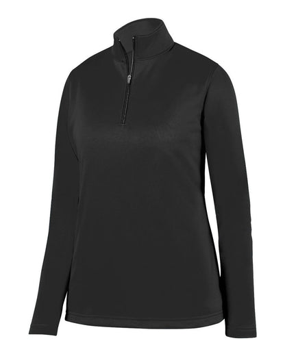 Augusta Sportswear Women's Wicking Fleece Quarter-Zip Pullover 5509 #color_Black