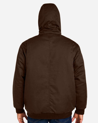 Harriton Unisex ClimaBloc® Heavyweight Hooded Full-Zip Jacket M722 #colormdl_Dark Mocha