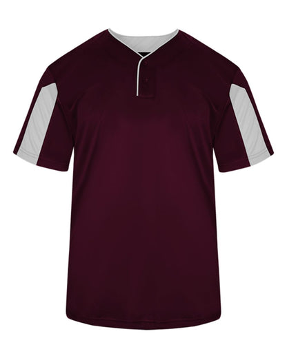 Alleson Athletic Men's Striker Placket 7976 #color_Maroon/ White