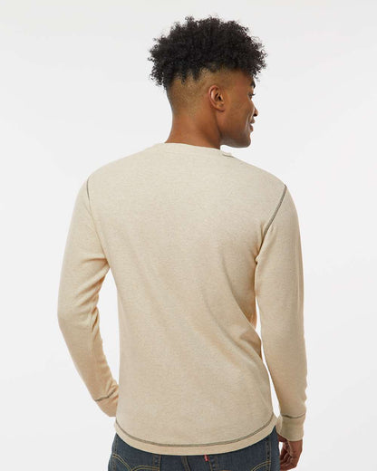 J. America Men's Vintage Thermal Long Sleeve T-Shirt 8238 #colormdl_Oatmeal Heather