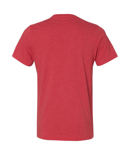 BELLA + CANVAS Heather CVC V-Neck Tee 3005CVC #color_Heather Red