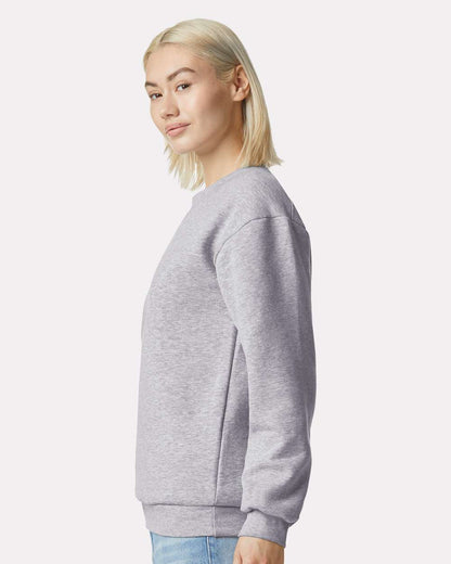 American Apparel Unisex ReFlex Fleece Crewneck Sweatshirt RF496 #colormdl_Heather Grey