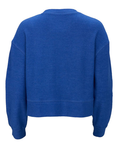 Boxercraft Women's Cropped Boxy Long Sleeve T-Shirt BW5102 #color_Electric Royal