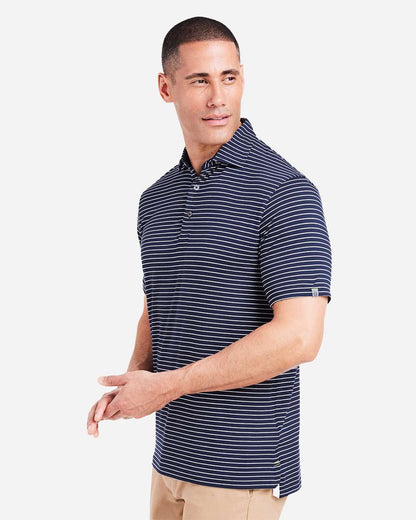 TASC Performance Inc Men's Cloud Lightweight Polo Brookline Stripe TM546Y #colormdl_Classic Navy/ White