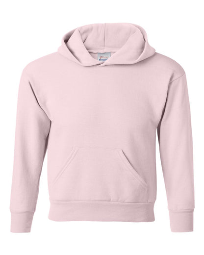 Hanes Youth EcoSmart® Hooded Sweatshirt P473 #color_Pale Pink