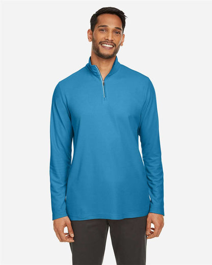 CORE365 Men's Fusion ChromaSoft™ Pique Quarter-Zip Pullover CE405 #colormdl_Electric Blue