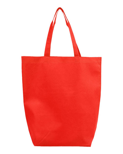 Q-Tees Non-Woven Gusset Bottom Tote Q1251 #color_Red