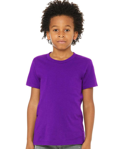 BELLA + CANVAS Youth Jersey Tee 3001Y #colormdl_Team Purple