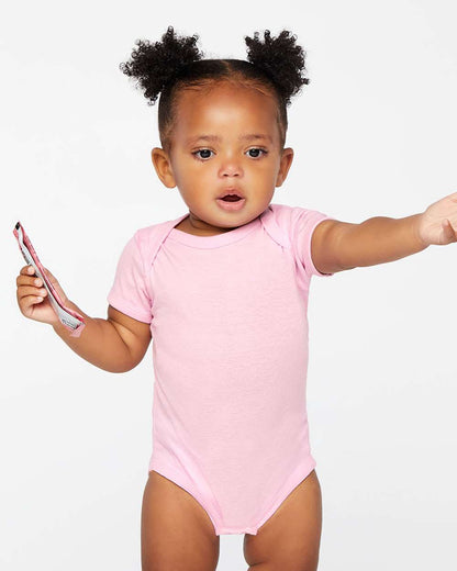 Rabbit Skins Infant Baby Rib Bodysuit 4400 #colormdl_Pink