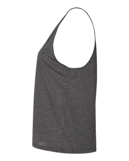 BELLA + CANVAS Women's Flowy High-Neck Tank 8809 #color_Dark Grey Heather