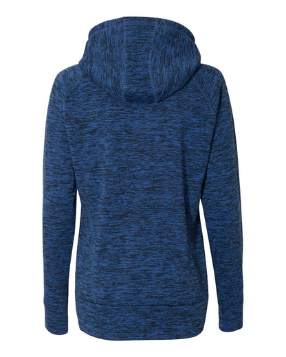 J. America Women’s Cosmic Fleece Hooded Sweatshirt 8616 #color_Royal Fleck/ Royal