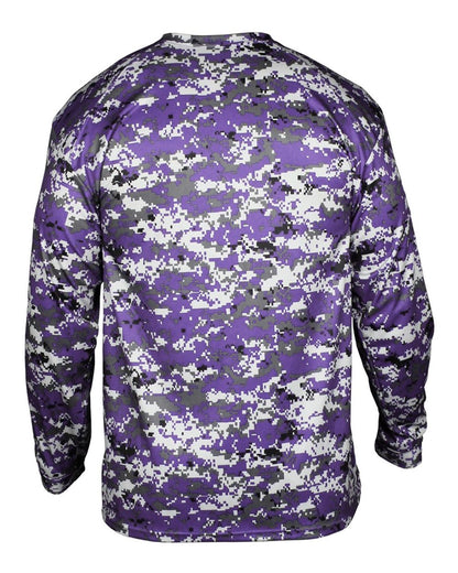 Badger Digital Camo Long Sleeve T-Shirt 4184 #color_Purple Digital