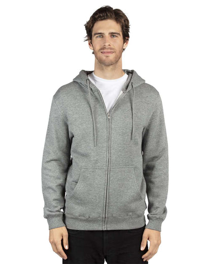 Threadfast Apparel Unisex Fleece Full-Zip Hooded Sweatshirt 320Z #colormdl_Heather Grey