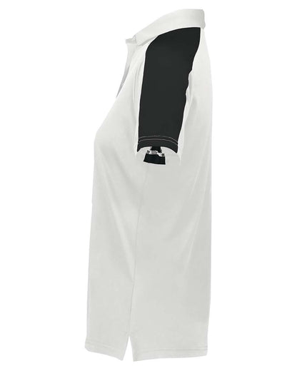 Augusta Sportswear Women's Two-Tone Vital Polo 5029 #color_White/ Black