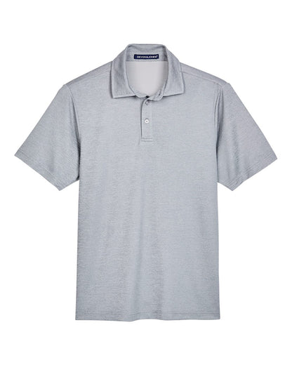 Devon & Jones Men's CrownLux Performance® Address Mélange Polo DG22 #color_Grey Heather