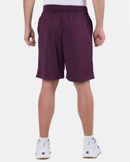 Champion Unisex Polyester Mesh 9" Shorts with Pockets S162 #colormdl_Maroon