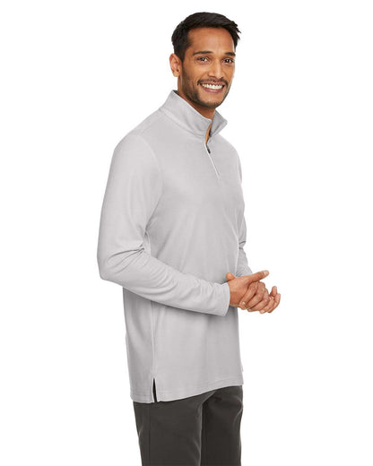 CORE365 Men's Fusion ChromaSoft™ Pique Quarter-Zip Pullover CE405 #colormdl_Platinum
