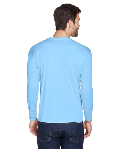 UltraClub Men's Cool & Dry Sport Long Sleeve Performance Interlock T-Shirt 8422 #colormdl_Columbia Blue