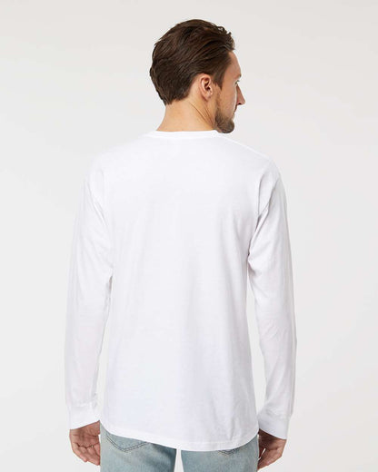 M&O Unisex Gold Soft Touch Long Sleeve T-Shirt 4820 #colormdl_White