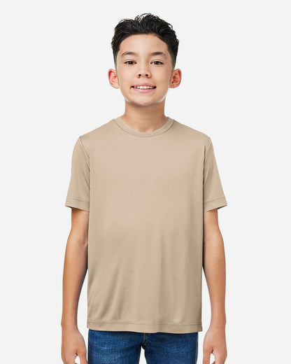 CORE365 Youth Capital Performance T-Shirt CE10Y #colormdl_Stone