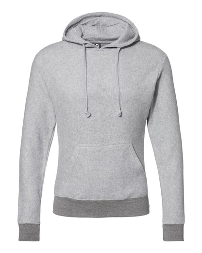 J. America Men's Flip Side Fleece Hooded Sweatshirt 8709 #color_Grey Heather