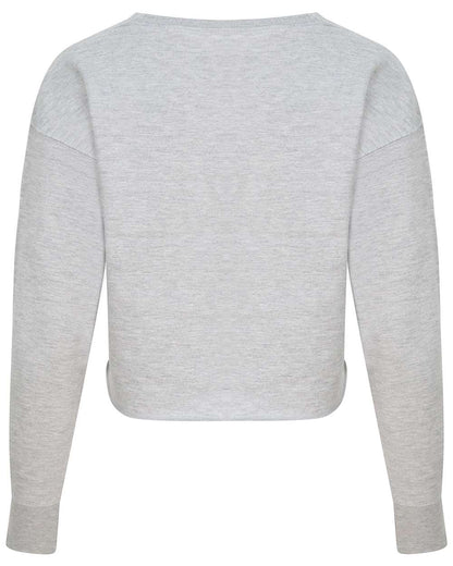 AWDis Women's Cropped Crewneck Sweatshirt JHA035 #color_Heather Grey